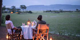 candle lit picnic on the Masai Mara